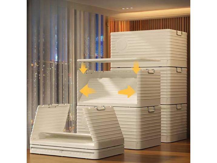 Boîtes de rangement grand pliable polyvalent, boîte de rangement d'organisation Mobile, roues, décoration de la maison, salon