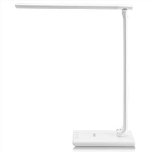 Monzana Schreibtischlampe Cataleya, weiß, LED, dimmbar, mit Touchpanel, 560 Lumen, warm- bis tageslichtweiß