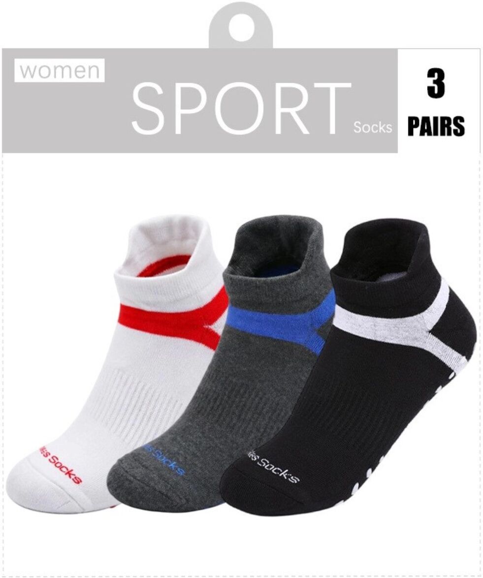INF Chaussettes Pilates antidérapantes avec maintien de cheville, semelle rembourrée et orteils renforcés, 3 paires 40