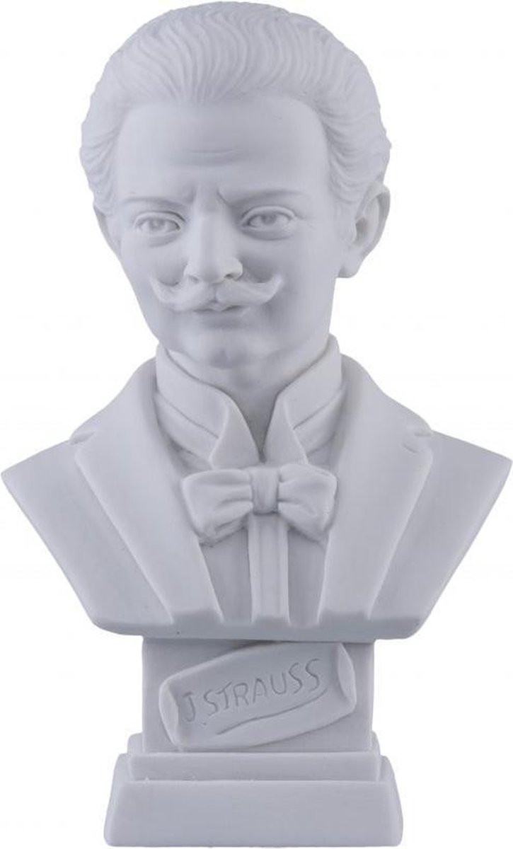 Music Gifts Albast borstbeeld Strauss 11 cm