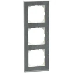 Merten MEG4030-3669 M-Pure Decor-Rahmen, 3fach, Schiefer/aluminium, M-Pure Decor MEG40303669