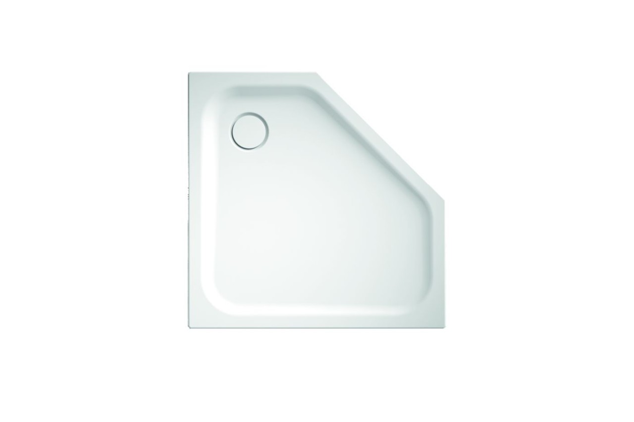 Bette 5-Eck-Duschwanne Caro 5319, 80x80x3,5 cm o. Schürze Slate 402, 5319-402 5319-402