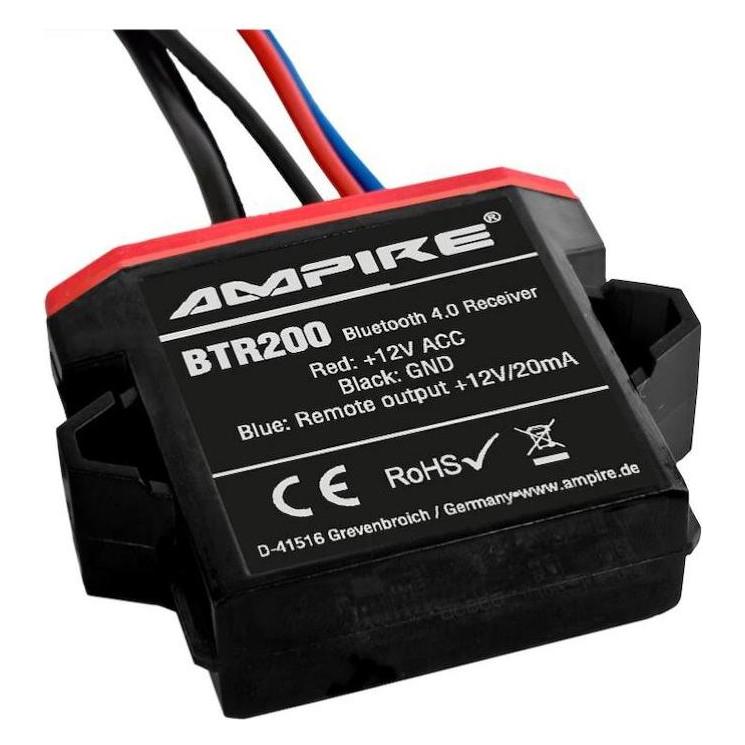 Ampire Bluetooth Receiver,3.5mm Klinke/Cinch, 12 Volt, aptXHD, aptXLL (Empfänger) (BTR200-HD)