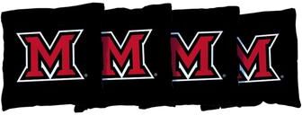 Skip's Garage Miami University RedHawks Cornhole Bags Version 2