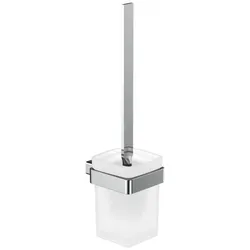 Emco Loft Toilettenbürstengarnitur 051500100 Wandmodell, Kristallglas satiniert, chrom