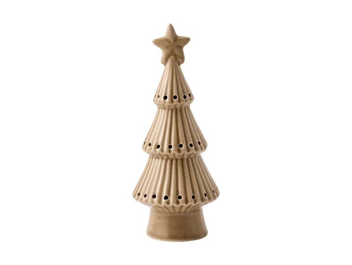 Lene Bjerre Décoration sapin LED Mythel Beige, 7x7xH17,2 cm