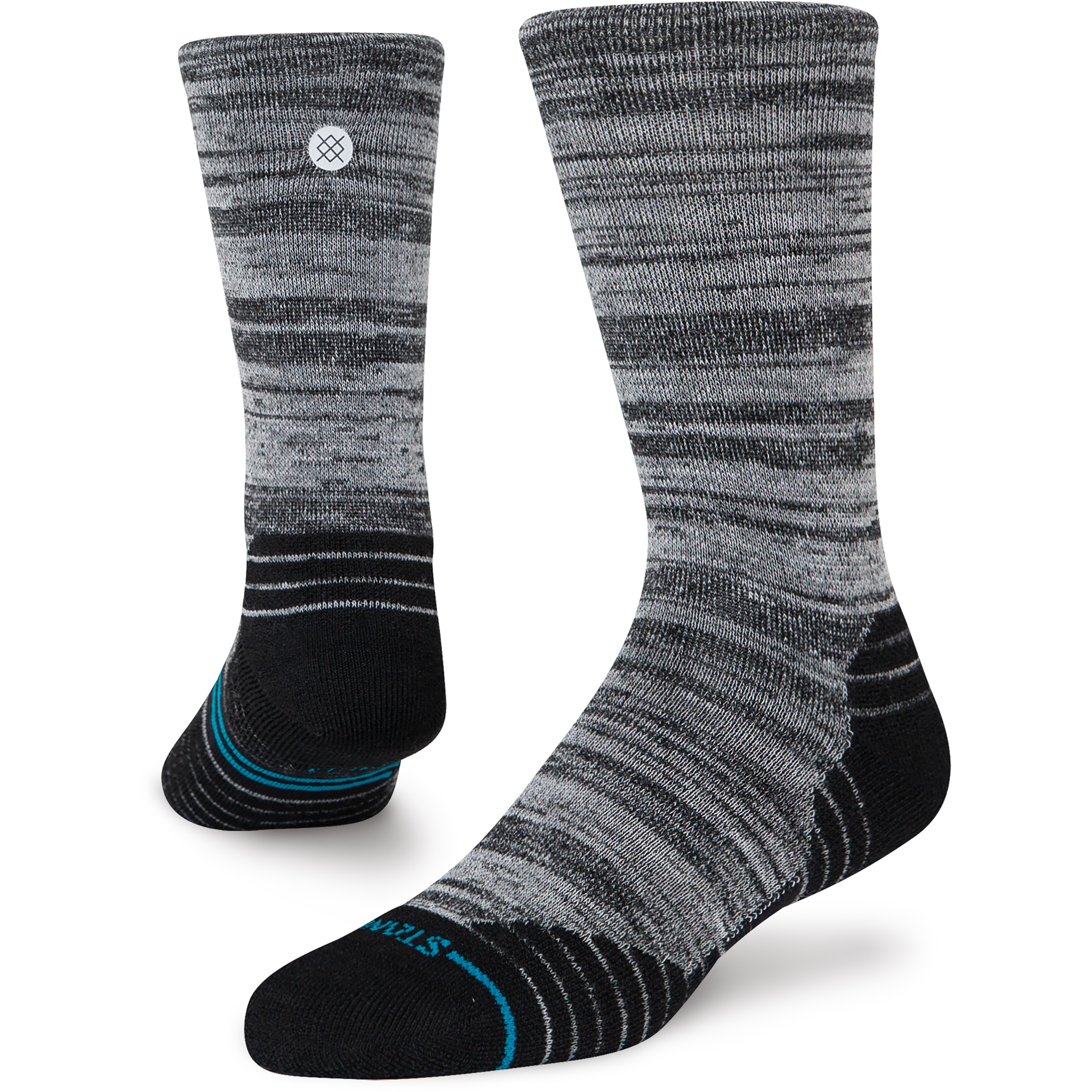 Stance Mid Wool Crew Wandersocken grau Größe 42 Camping Elastisch Merinowolle