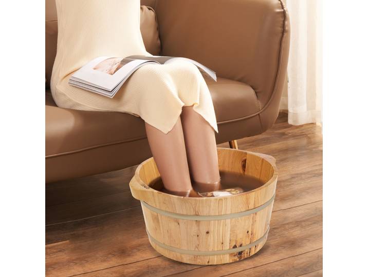 Bassin de trempage des pieds en bois, seau spa, baril de pédicure, seau de lavage des pieds, seau de bain pour massage des pieds, spa, sauna