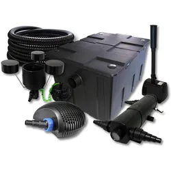 SunSun, Brunnen + Gartenteich, TeichFilter Set 60000l 24W UVC,40W Pumpe Schlauch Skimmer Springbrunnen