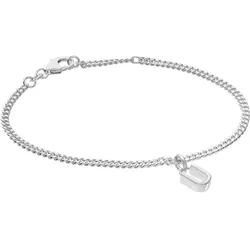 trendor 21590-U Mädchen-Armband mit Buchstabe U 925 Silber Rhodiniert