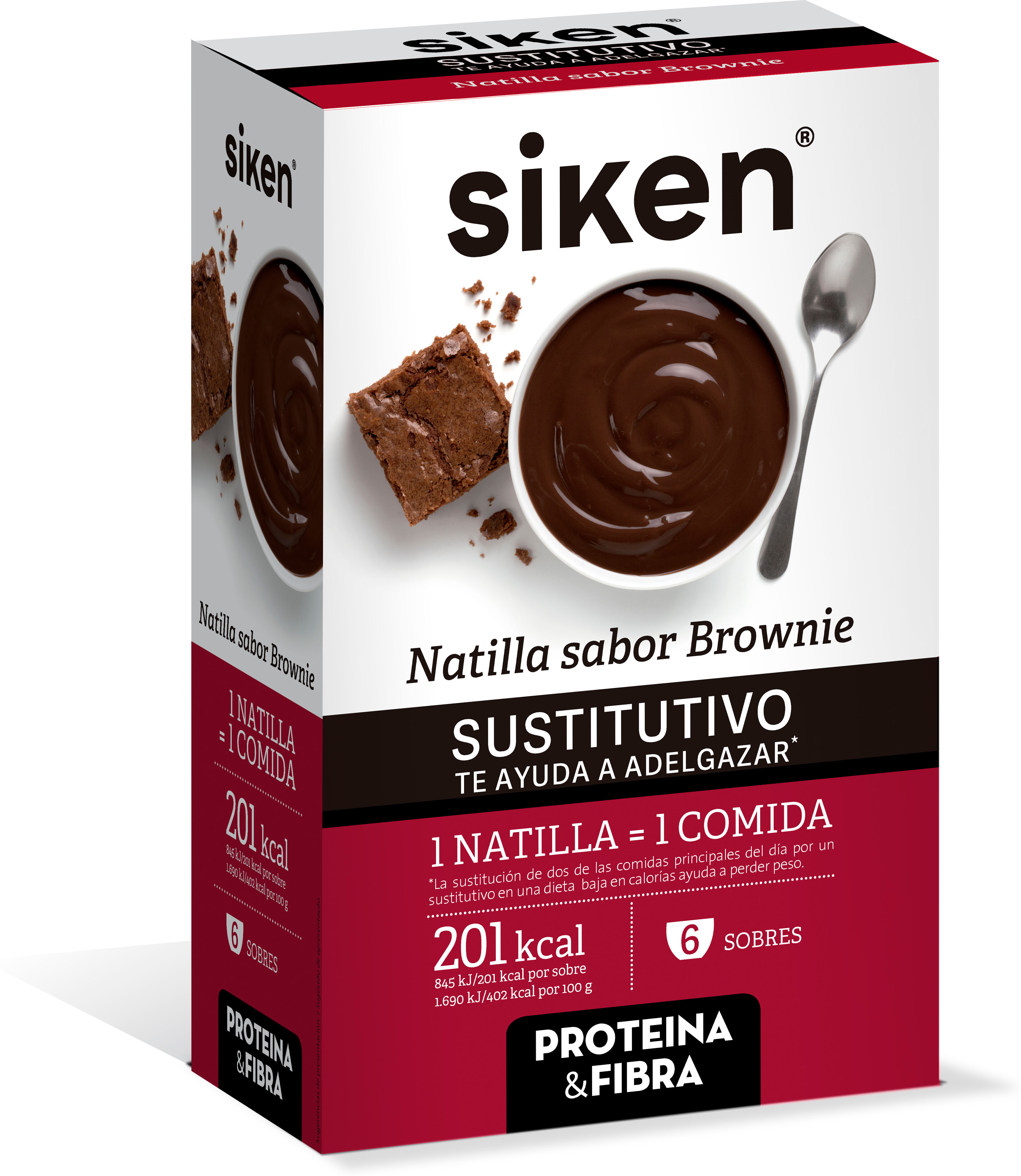 Siken Custard Substitutes Brownie 6 sachets