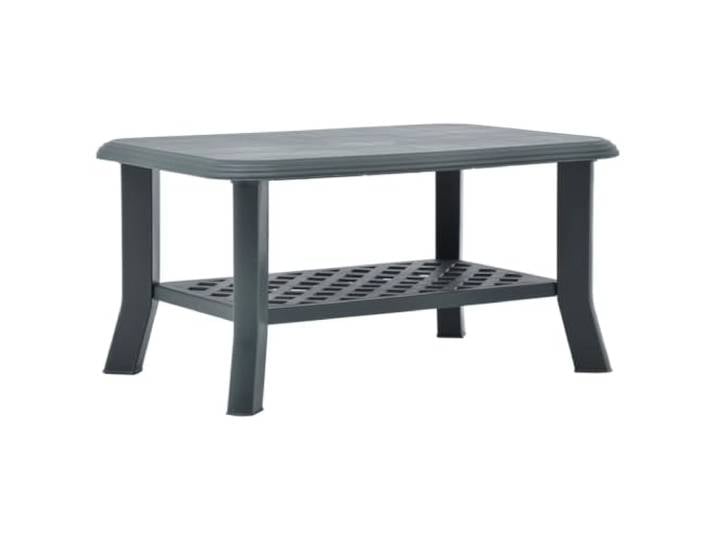 HEFZGDB Wetterfester Kunststoff Couchtisch Grün 90 x 60 x 46 cm mit Ablage für Außenbereich, Langlebig Elegant