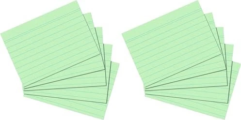 herlitz Karteikarten, DIN A6, liniert, grün