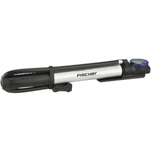 Fischer-MTS Luftpumpe 85584, Hand- und Standpumpe, mit Manometer, für Fahrradventile, 8 bar / 120 psi