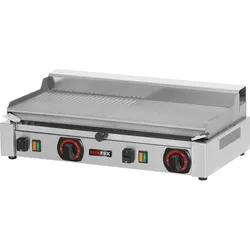 Wimar Elektro Griddleplatte Tischgerät Grillplatte Bratplatte glatt/geriffelt 2 Zonen