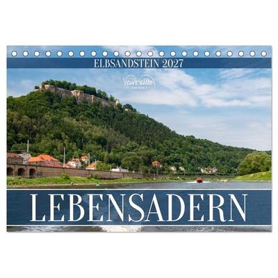 Lebensadern - Elbsandstein (Tischkalender 2027 DIN A5 quer), CALVENDO Monatskalender