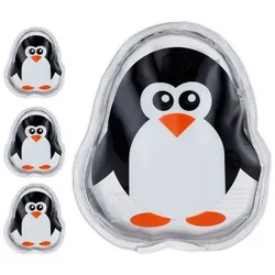 Relaxdays Kühlpads Kinder 4er Set Weiß,Orange,Schwarz