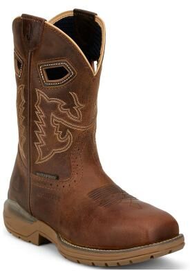 "Justin Boots Warhawk 11"" Square Nano CT - Mens 14 Tan Boot D"