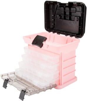 Fleming Supply Portable Tool Box with Drawers - Durable Parts Organizer with 4 Compartments by Stalwart