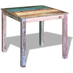 vidaXL Esstisch aus massivem Altholz, 80 x 82 x 76 cm, Atlas Signature-Modell