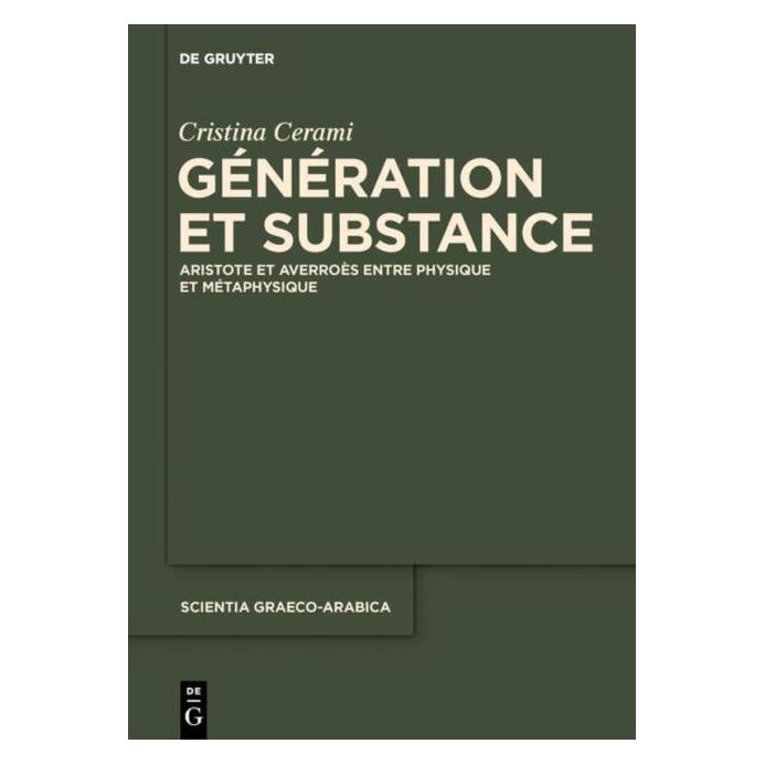De Gruyter Cerami:Génération et Substance (Französisch, Hardcover, Cristina Cerami) (66435630)