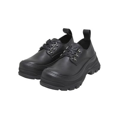 Trainingsschuh BUFFALO "Buffalo roam lace up lo hike", Damen, Gr. 37, schwarz, Leder, unifarben, Schuhe