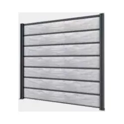 Gutta Sichtschutzzaun Erweiterung 194 x 186 cm Schichtstoffplatten Betonoptik grau Anthrazit