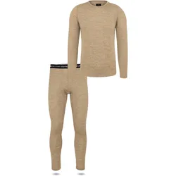 Normani, Herren, Funktionsshirt, Herren Merino Unterwäsche-Set Melbourne/Sydney - 9127 (56, XXL), Beige