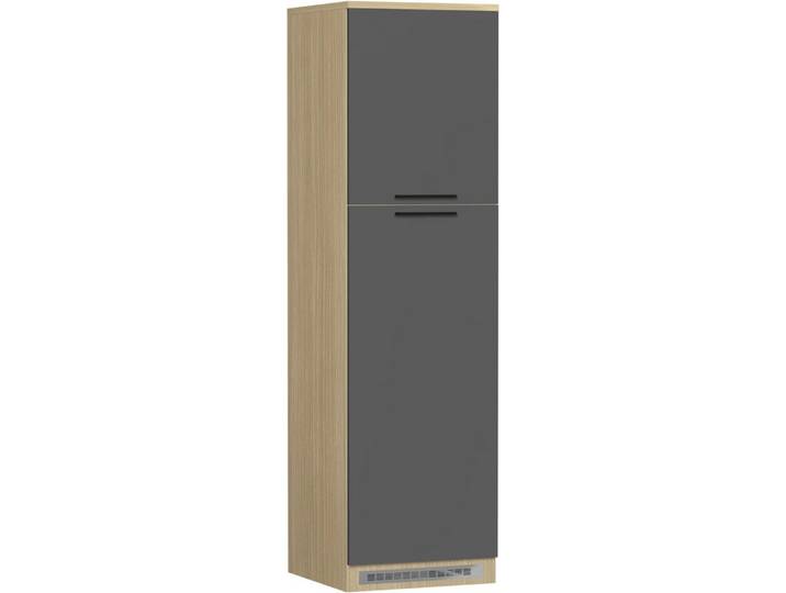 KOCHSTATION Kühlumbauschrank Luna, Kühlschrank-Umbau, Einbauschrank für Kühlschrank, Made in Italy B/T/H: 60×60×214,5 cm, für zwei Kühlschrankhöhen vorbereitet