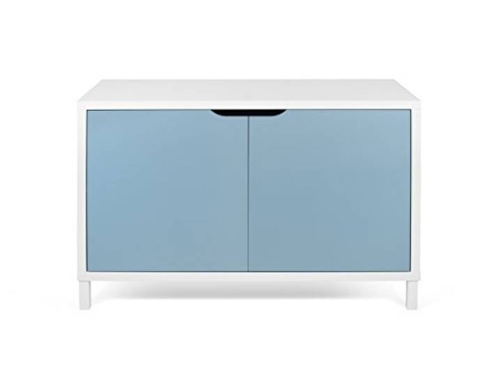TemaHome 9000.024047 Basics Sideboard Spannplatte/MDF, 104 x 40 x 70 cm, mattweiß/grau