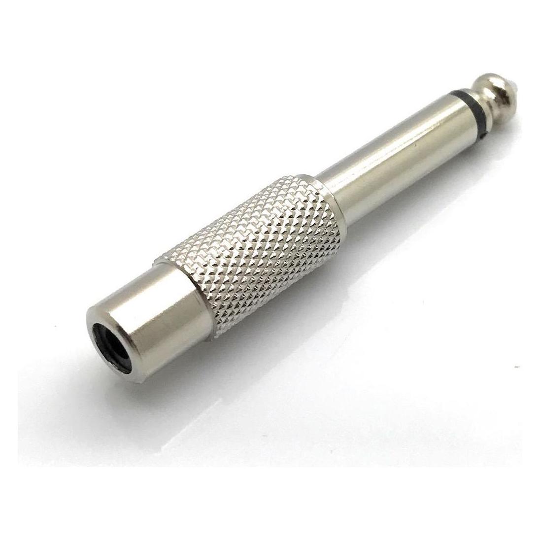 Berrybase Cinch/Klinken Adapter Cinch Kupplung 6,3mm Mono (Winkeladapter) (AP57000-M)