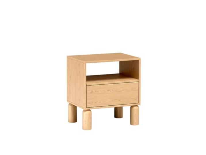 Nachttisch KINSARVIK - Eiche - Hohe Beine - Schublade - 55 x 61 x 41 cm