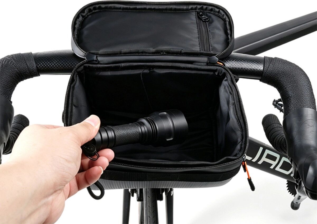 INF Sac de guidon vélo EVA étanche avec support téléphone tactile pour vélos de montagne, route, pliants et électriques