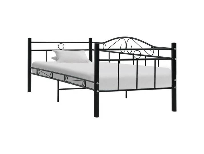 Cadre de lit de repos sans matelas Noir Métal 90x200cm 286135