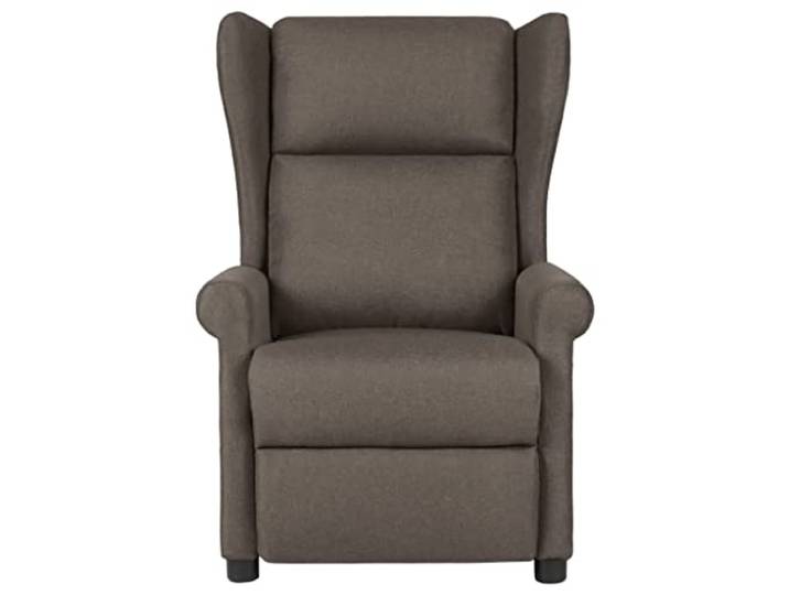 Sessel Ausziehbar Braun Gepolstert mit Stoffbezug mit verstellbarer 3 Kipppositionen, Fußablage, Holz-Metallrahmen, atmungsaktives Gewebe, stabile Konstruktion