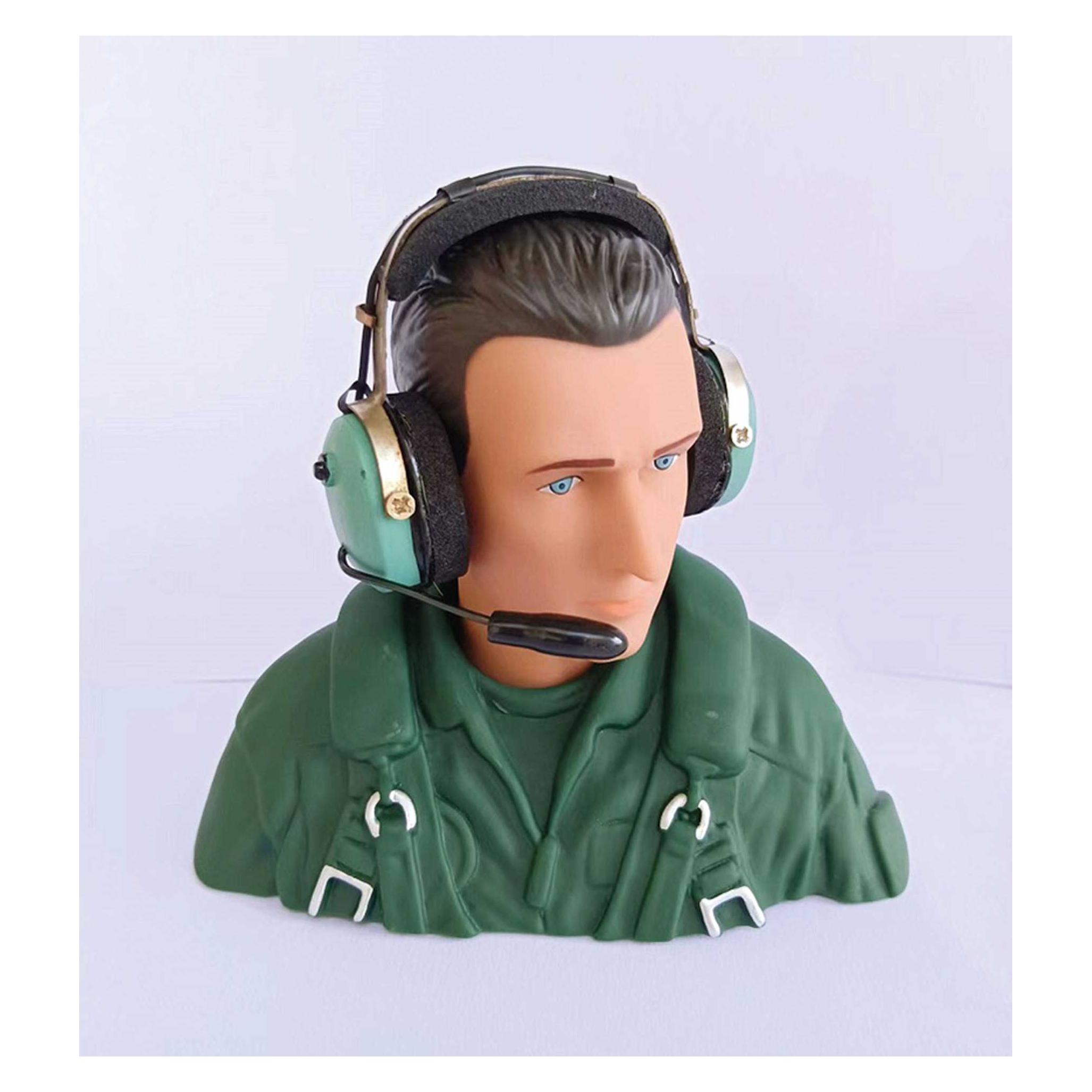 Planet-Hobby 1/5-1/4 civil Pilot mit abnehmbaren Headset Höhe 110mm, Breite 113mm, Tiefe 55mm (JBM-PJ005)