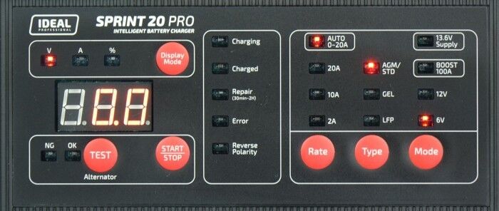 IDEAL PROFESSIONAL SPRINT20PRO Akkulaturi