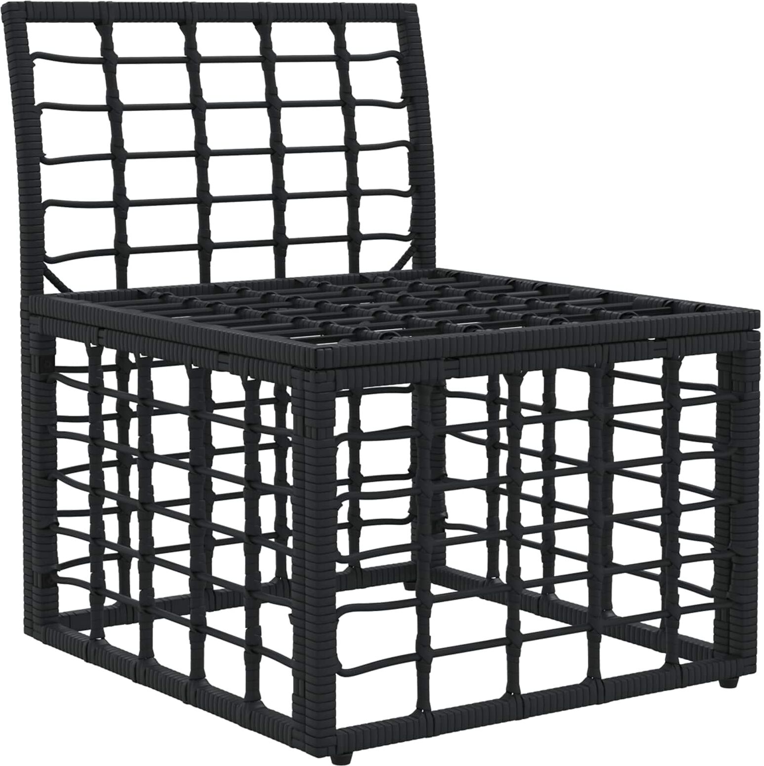vidaXL Unité de canapé sans accoudoir modulable pour extérieur Noir
