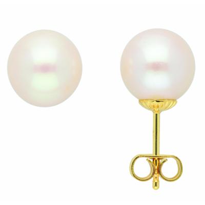 Paar Ohrstecker ADELIA´S "Perlen Ohrstecker Ohrringe 333 Gold ( 8K )", gold, Ohrringe, Damen, Damen, Gold, Goldohrringe Perle