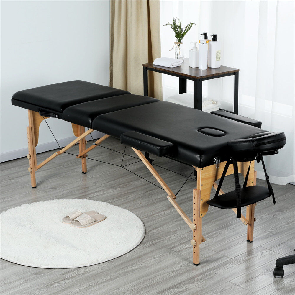 Yaheetech 213cm Rectangular Adjustable Folding Table Matte Black 213cm L X 82cm D