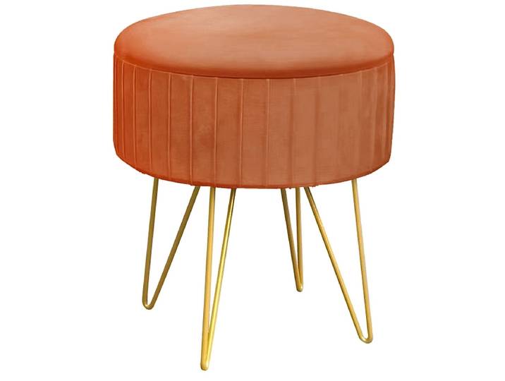 Hocker POLARIS 36x36x43cm stoff terrakotta