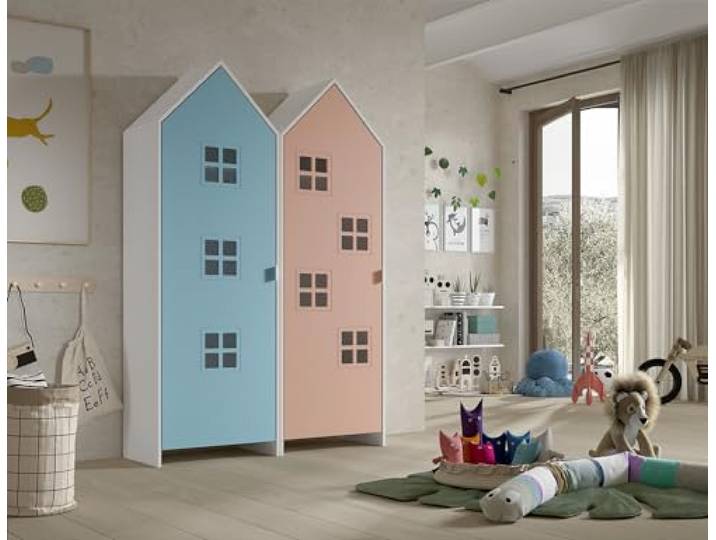 Vipack Casami Brügge Schrank-Kombination, 2-teilig, Blau, Rosa