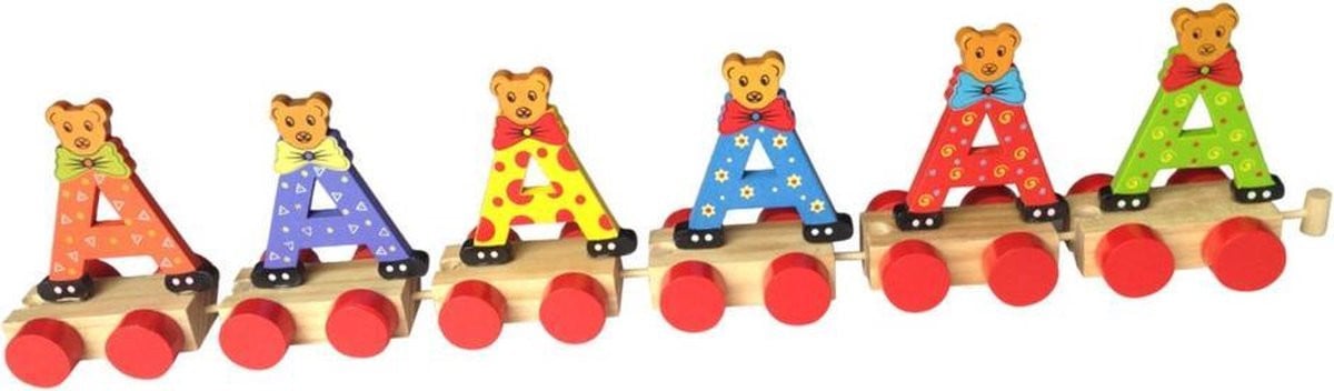 Charl's Toys Lettertrein A - Diverse wagonnetjes