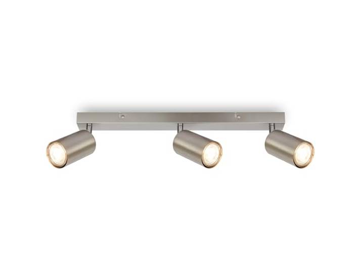 BRILONER - Plafonnier orientable\, douille GU10\, max. 9 W\, plafonnier\, lampe\, lampe de salon\, lampe de chambre à coucher\, lampe de cuisine\, spot de plafond\, éclairage de plafond\, 44 cm\, nickel mat