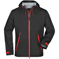 Ultralight Regenjacke "JN1098" - M - black/red