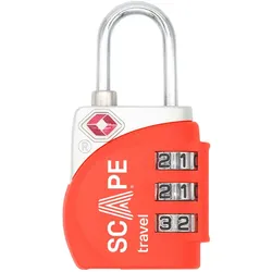 Scape Travel, Vorhängeschloss, TSA combination padlock red