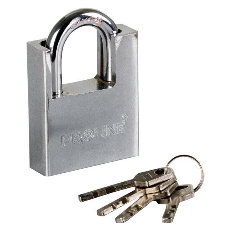 Proline 24960 Cast iron padlock 60mm hardened clamps, milled key (24960)