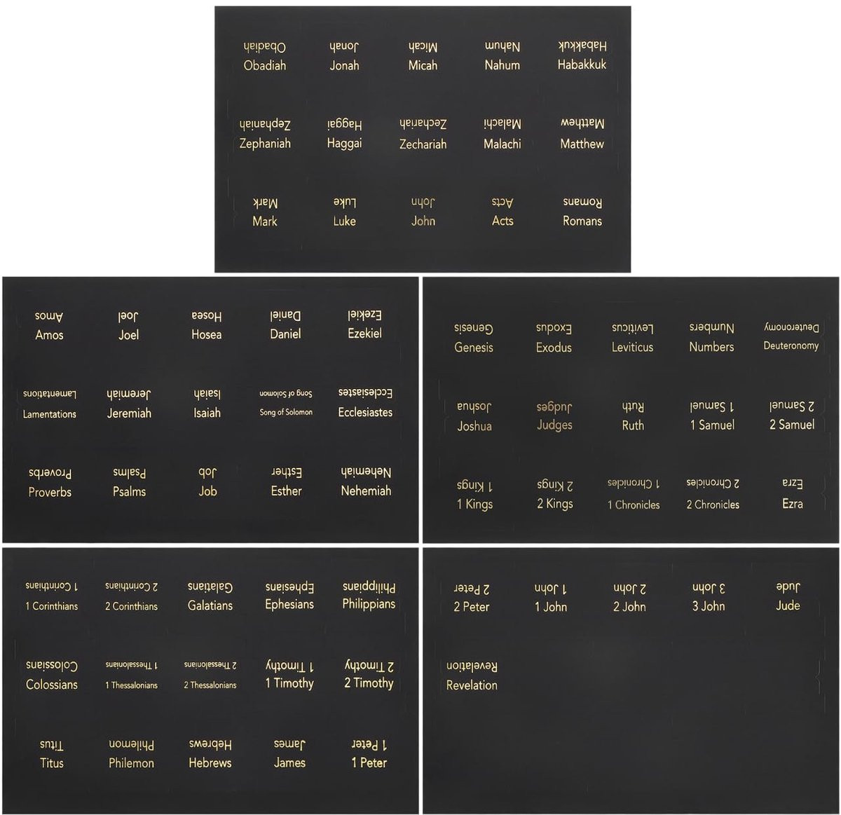 Decoratieve zelfklevende Bijbelindex stickers voor volwassenen