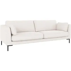 Sofa Corwin 3-Sitzer aus Stoffbezug Alice, klassisch, Weiß, Metallfüße, FSC-zertifiziert