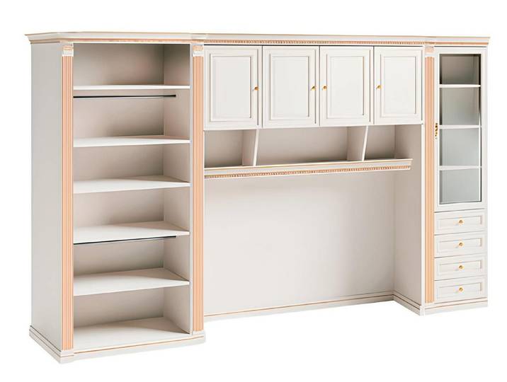 JVmoebel Kleiderschrank Weißer Kleiderschrank aus Massivholz mit elegantem Design (Kleiderschrank) Made in Europa